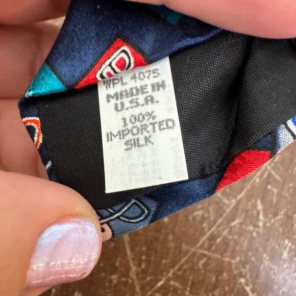 NFL Team NFL Vintage 1990s AFC NFC Helmet Men's 100% Silk Tie Standard Size - Picture 4 of 8